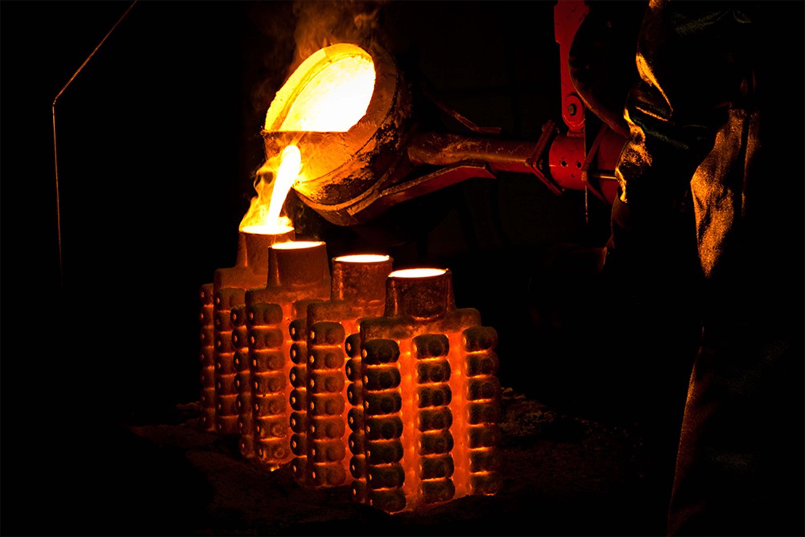 Pouring Of Molten Metal